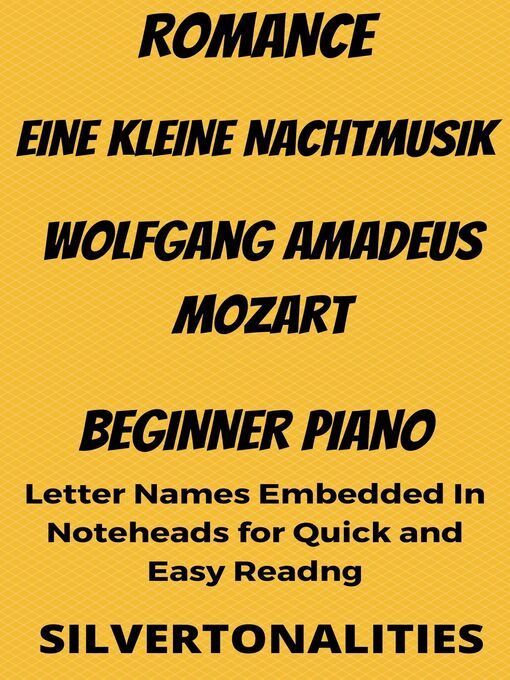 Cover image for Romance Eine Kleine Nachtmusik Beginner Piano Sheet Music